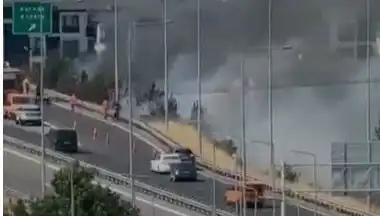 Anadolu Otoyolu’nda Sigara İzmariti Yangın Çıkardı: Yolcular Endişede